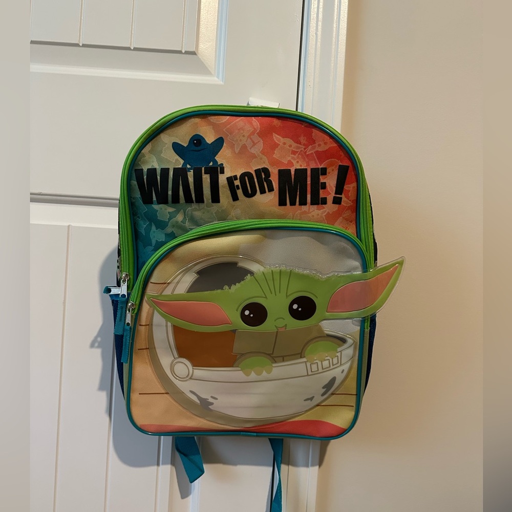 Star Wars Baby Yoda Kids Backpack - Green and Blue